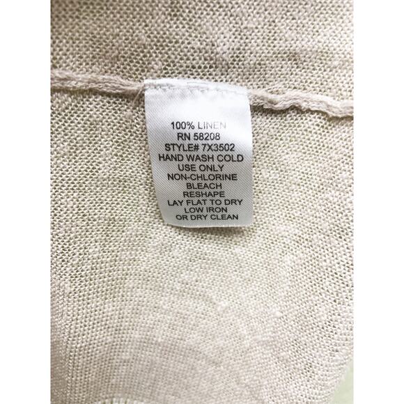 Lauren Hansen Sleeveless Linen Tank Top Low Neckline Size S - Picture 4 of 7